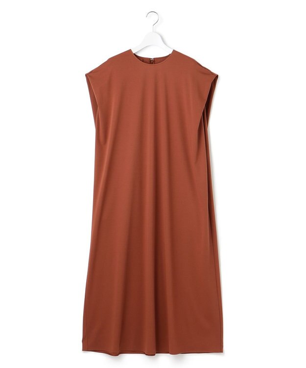 23区 S 【洗える】ライトスムース ロング ワンピース テラコッタ系