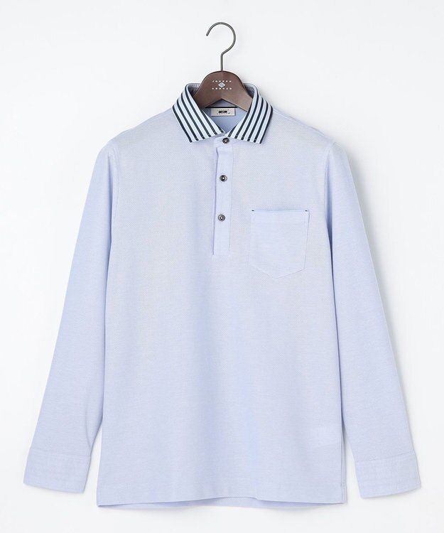 JOSEPH ABBOUD オーガニックコットンダディポロ 26SSモデル サックスブルー系