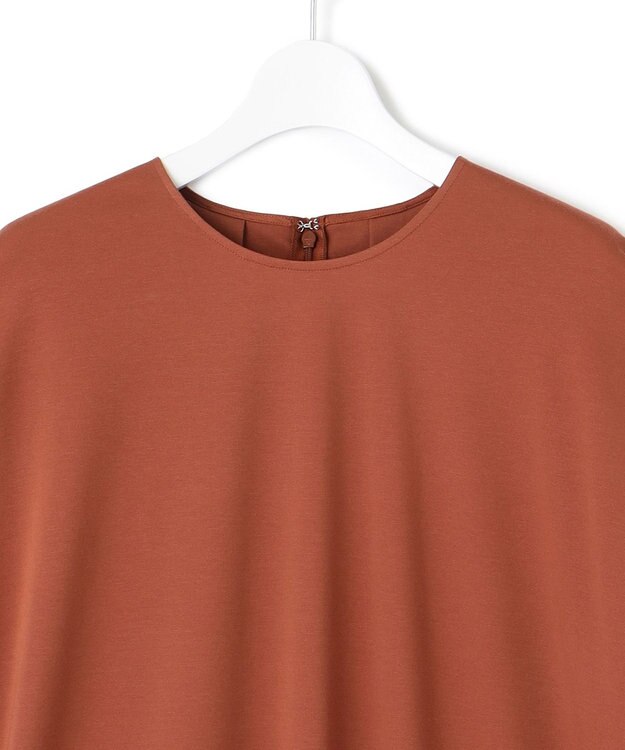 23区 L 【洗える】ライトスムース ロング ワンピース テラコッタ系