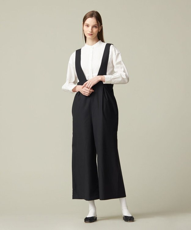 J.PRESS YORK STREET 【WOMEN】ハイウエストサロペット ブラック系