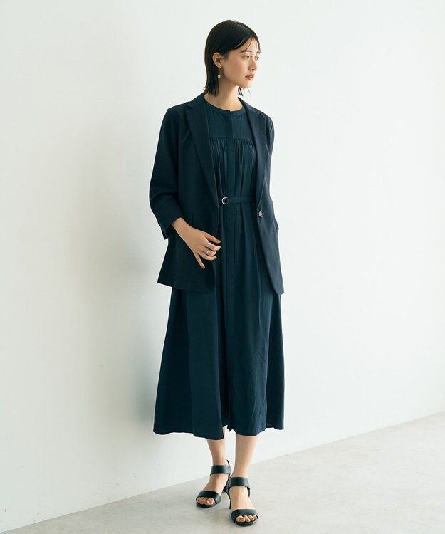 YECCA VECCA リネンライクジャケット② Navy