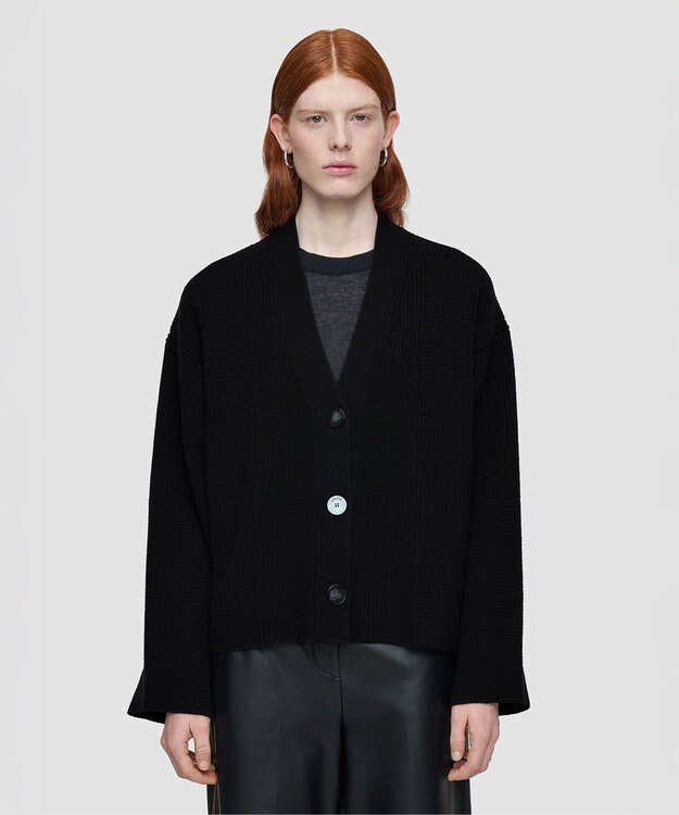 JOSEPH 【洗える】ソフトウールカーディガン Black