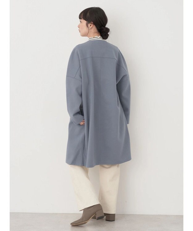 earth music&ecology 圧縮風ポンチコーディガン Sax