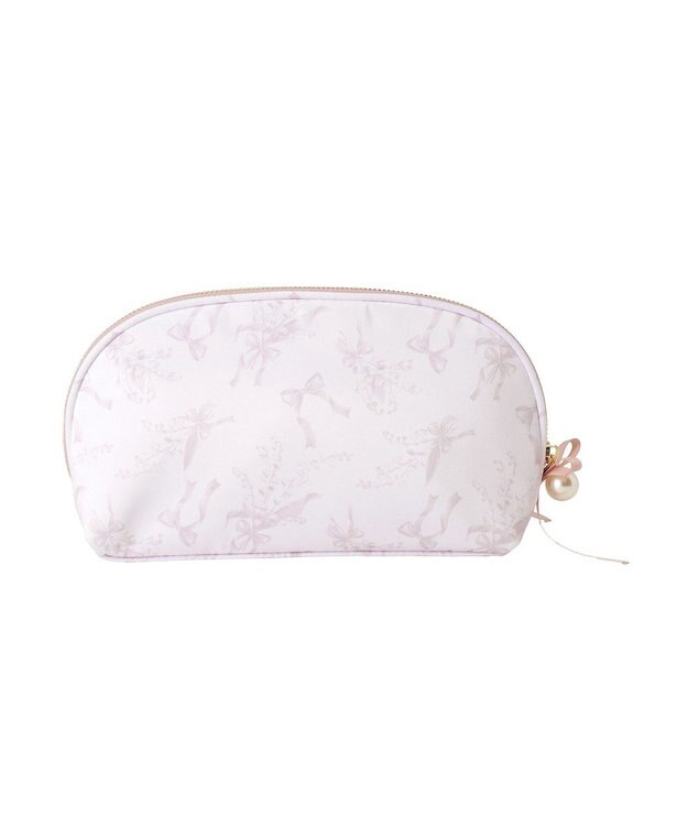 Maison de FLEUR すずらんプリントロングポーチ Grayish Pink