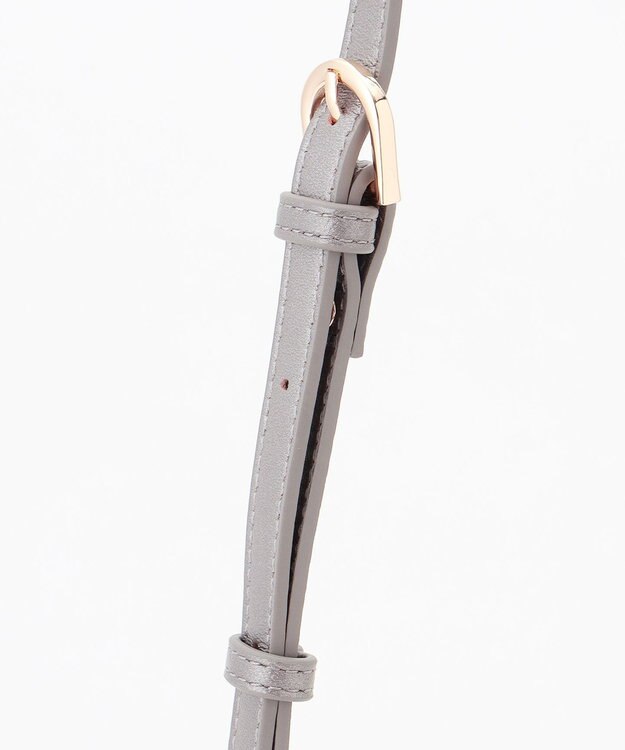 LA BAGAGERIE シープレザー　ギャザーミニマムバッグ ガンメタリック