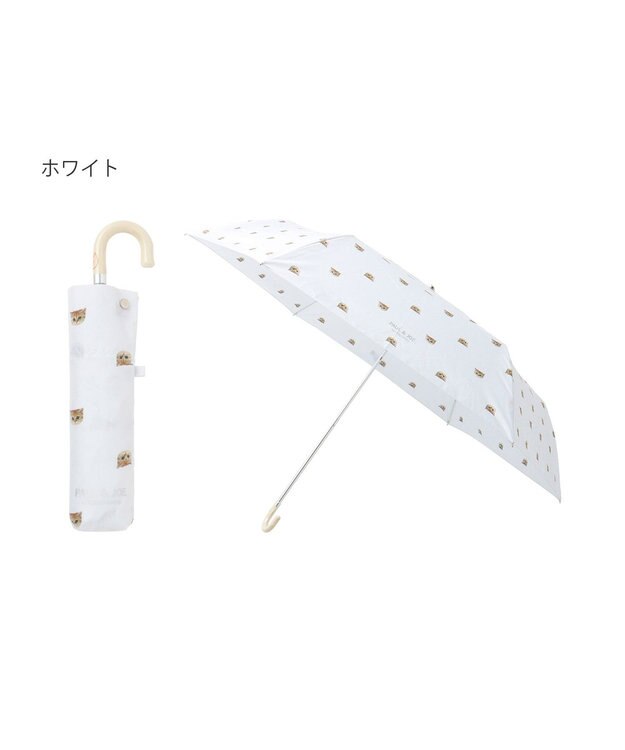 MOONBAT ポール＆ジョー アクセソワ 折りたたみ傘 ヌネット ホワイト