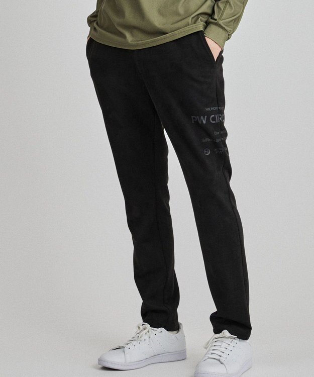 PW CIRCULUS 【MEN】スエードライクテーパードパンツ ブラック系