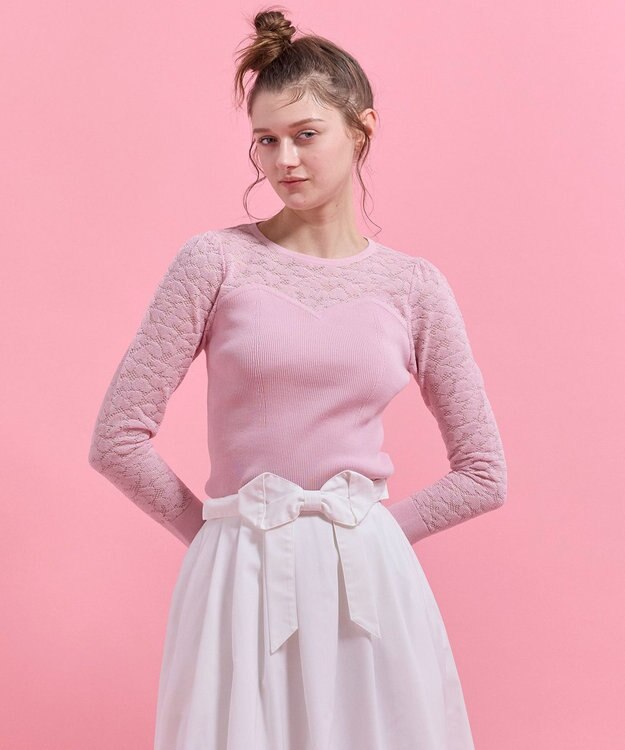 TOCCA 【chayさん着用】LOVING HEART ニットトップス ピンク系