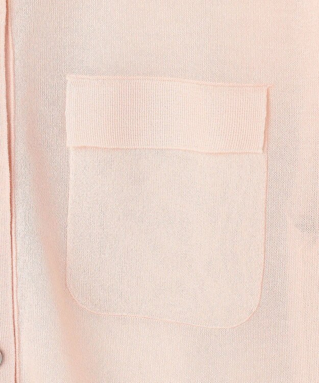 23区 【先行予約/WEB&一部店舗限定カラーあり】シャイニーシアー フラップポケット カーディガン [WEB&一部店舗限定]ピンク系