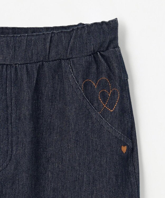 組曲 KIDS 【150-160㎝】ハートデニムニット パンツ ネイビー