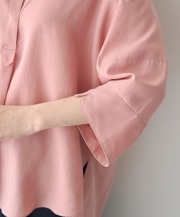 YECCA VECCA バルーン袖スキッパーシャツ Pink