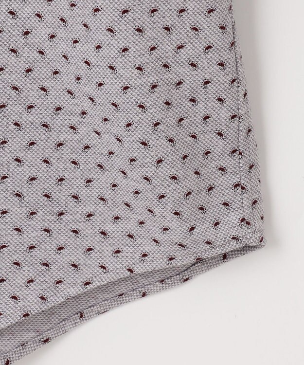 JOSEPH ABBOUD 【綿100％・ストレッチ】コンフォートジャージープリントシャツ ワイン系5