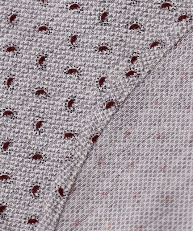 JOSEPH ABBOUD 【綿100％・ストレッチ】コンフォートジャージープリントシャツ ワイン系5