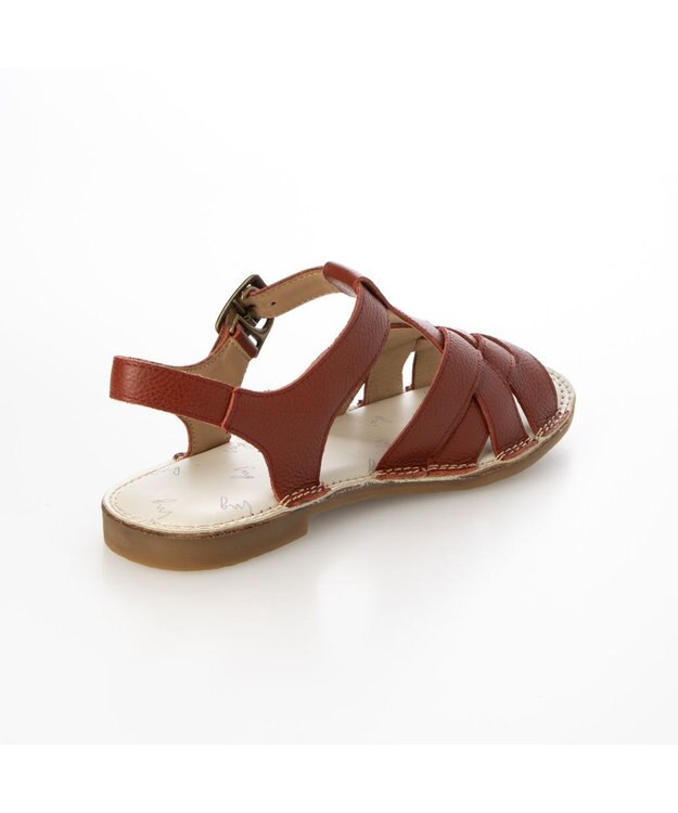 ing <ing>【サスティナブル】クロスメッシュデザインサンダル レッド