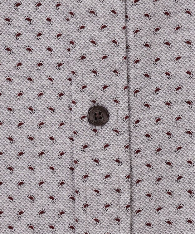 JOSEPH ABBOUD 【綿100％・ストレッチ】コンフォートジャージープリントシャツ ワイン系5