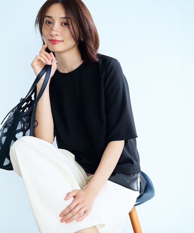 23区 【Oggi6月号掲載】Ratti ドローイング ペイズリー プリント コンビ バッグ ブラック系