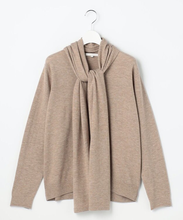 自由区 S 【SHIHOさん着用】ウールハイゲージVネック ニット ベージュ