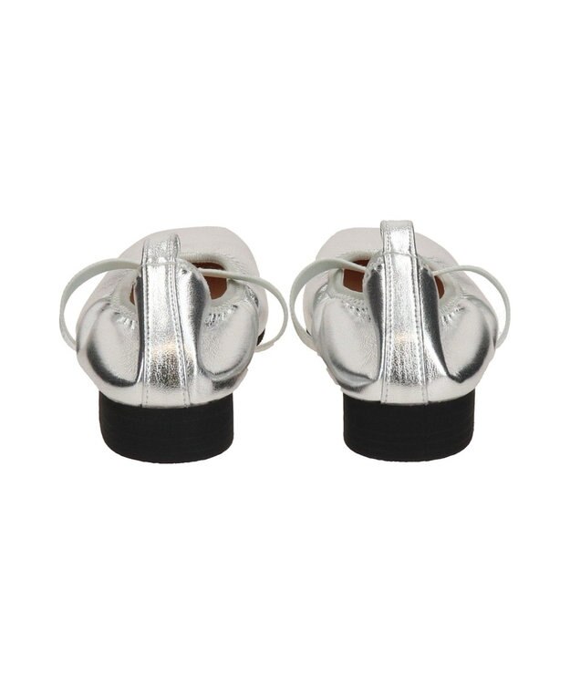 Bridget Birkin 【Bridget Birkin】エラスティックバンドスクエアバレエシューズ シルバー