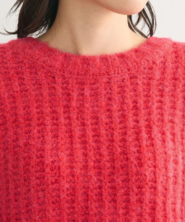 Green Parks ざっくりローゲージニットプルオーバー Pink