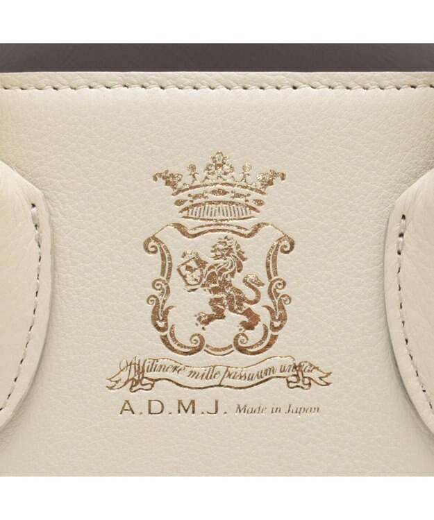 A.D.M.J. 【牛革】 クラシックアニルブリロ/サイドベルトトート25cm(ショルダーストラップ付) MOON