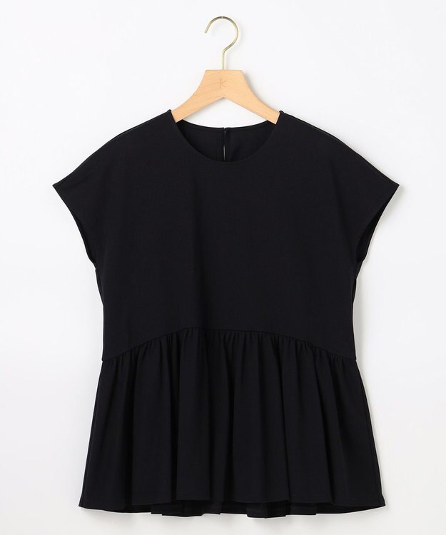 組曲 【先行予約】トリコットジャージー ペプラムカットソー ネイビー系