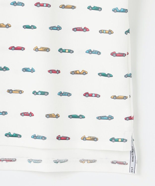 23区GOLF 【MEN】レーシングカープリント 半袖ポロシャツ ホワイト系5