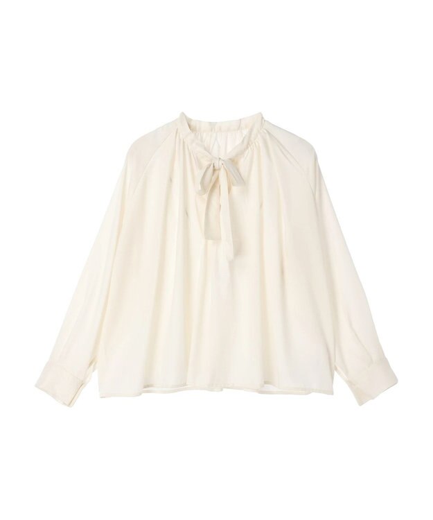 AMERICAN HOLIC イージーケア２ＷＡＹボウタイブラウス Ivory