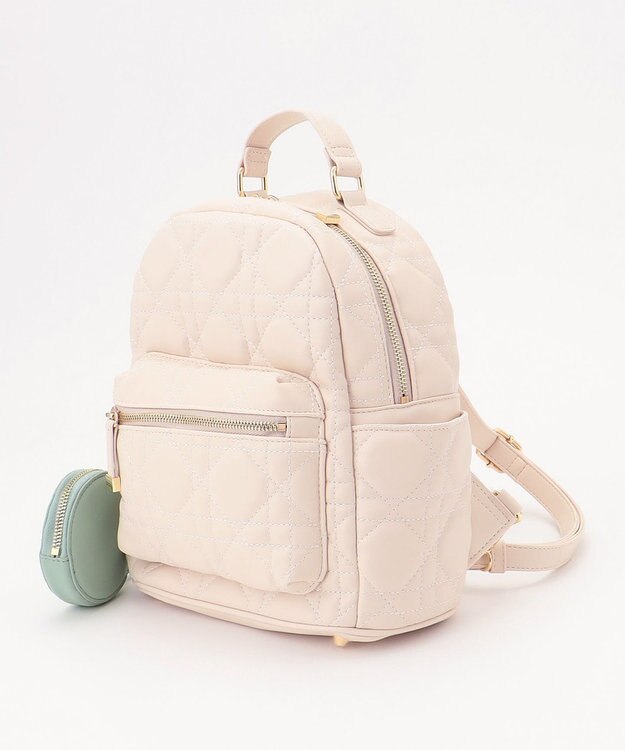 LA BAGAGERIE 【MONICA】ポーチ付きキルティングリュック アイボリー