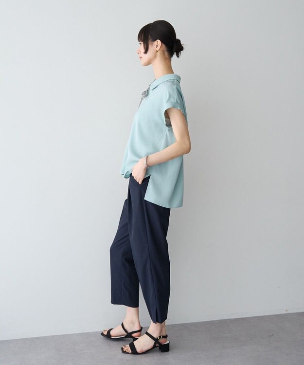 YECCA VECCA 2wayストライプリボンブラウス Mint