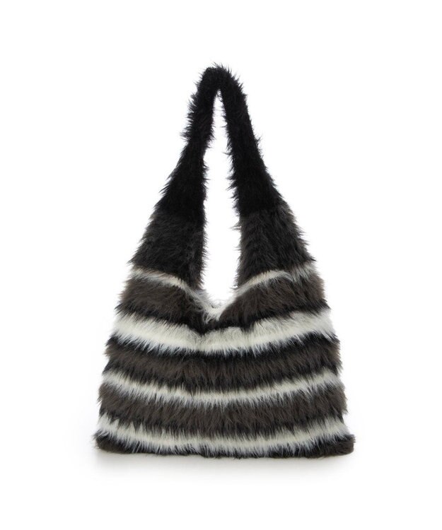 UNBILLION カシュカシュ cachecache / マルチボーダーファートート ブラック