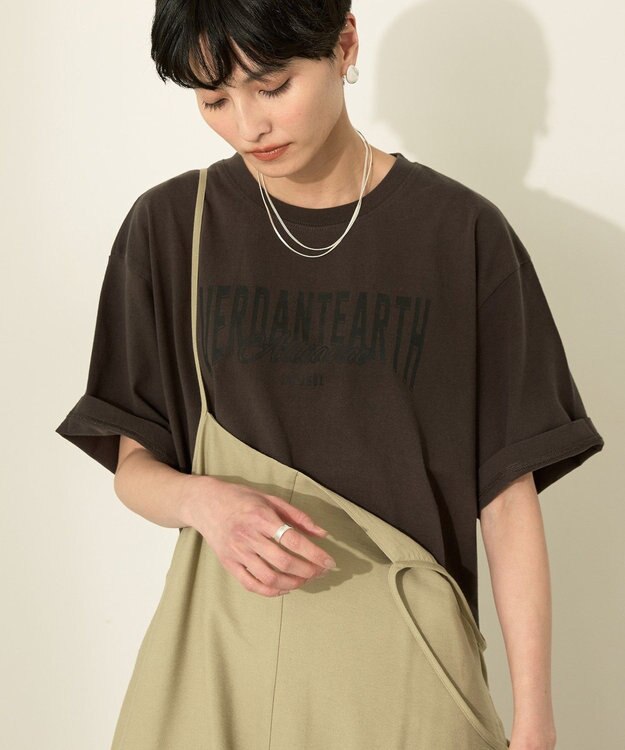 AMERICAN HOLIC バイオウォッシュ加工ロゴＴシャツ Black