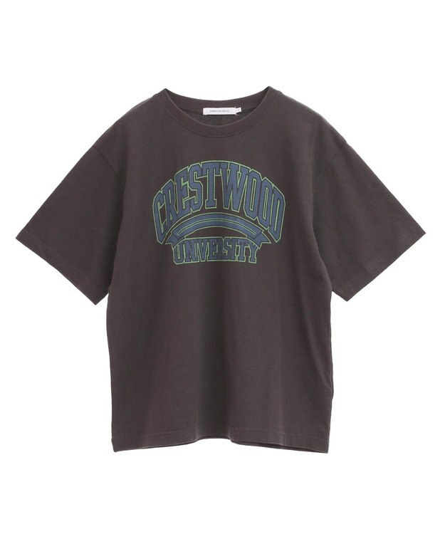 AMERICAN HOLIC バイオウォッシュ加工ロゴＴシャツ Blue