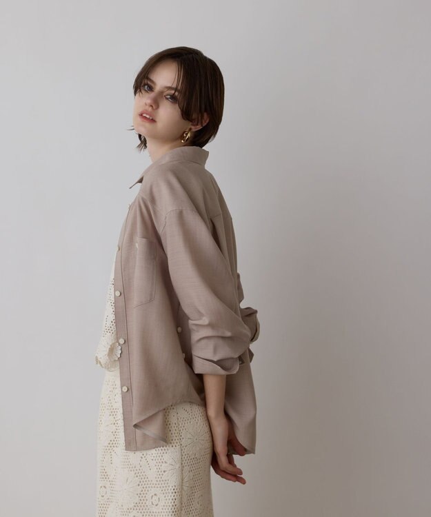 GRACE CONTINENTAL シアー2wayウエスタンシャツ ベージュ