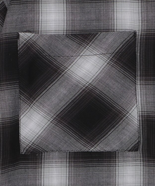 WEGO フードチェックBIGシャツ（S） ブラック