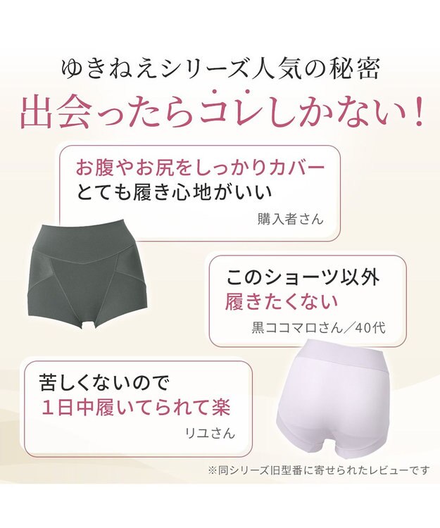 BRADELIS New York 【Yukine inc. 】ゆきねえ365綿混モアらくすっぽりショーツ25 深め 補正下着 補整 シャドーグレー