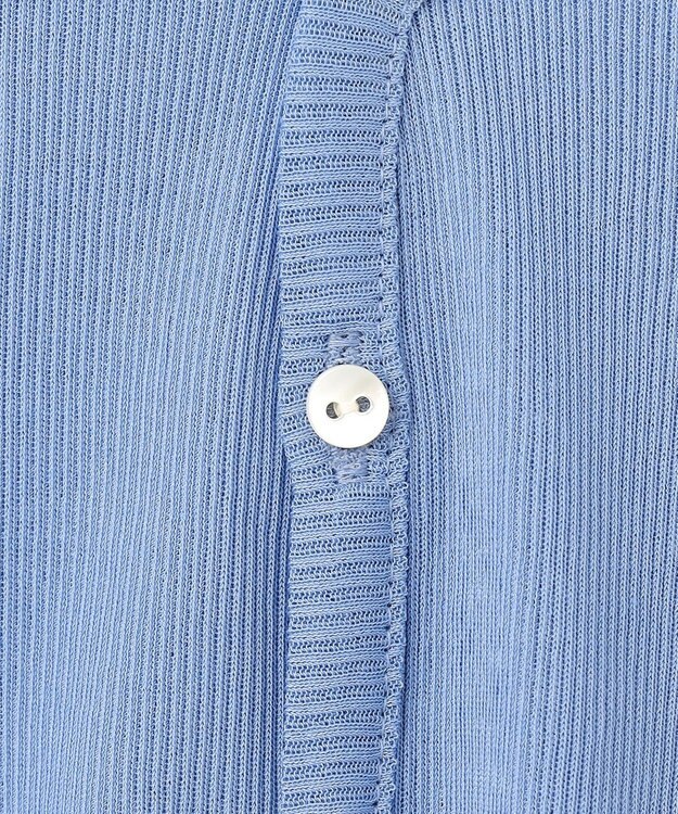 BEIGE， 【洗える・BAILA 10月号掲載】MARINO / 2WAYリブコンパクトカーディガン Sky