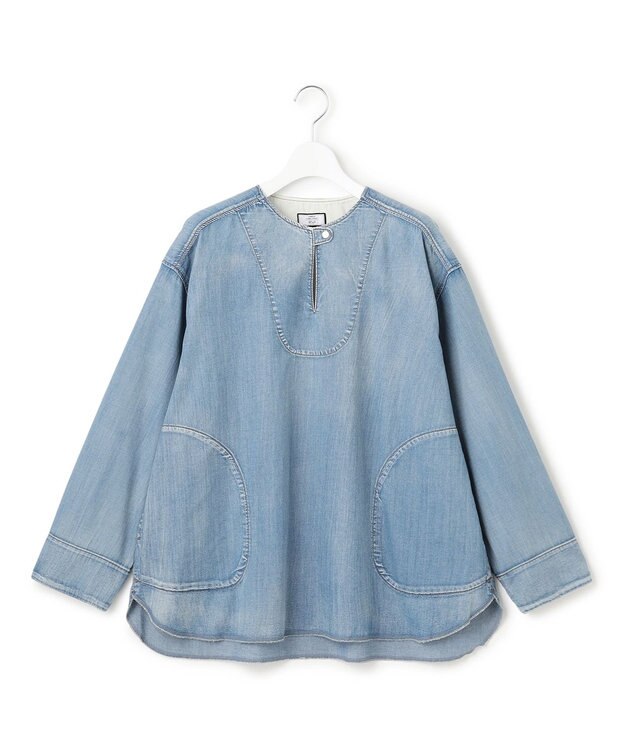 J.PRESS YORK STREET 【WOMEN】ダンガリーデニム ブラウス ダルブルー系