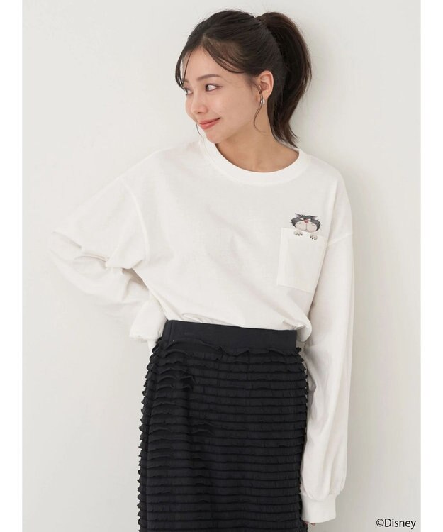 earth music&ecology Ｄｉｓｎｅｙ／覗きルシファーポケットロンＴ White