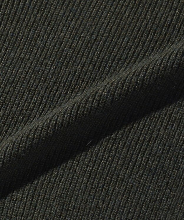 WHITE MAILS 【UNISEX】WASHI&COOMA LAMBS RIB KNIT MOCKNECK SWEATER ニットセーター カーキ