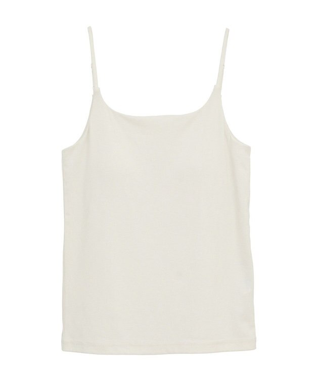 AMERICAN HOLIC 【カップ付き】細リブキャミソール Ivory