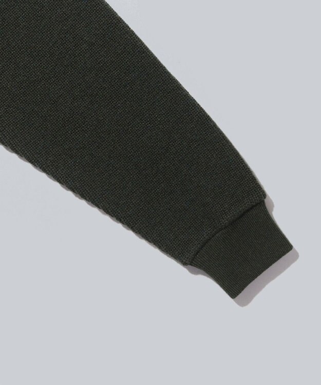 WHITE MAILS 【UNISEX】WASHI&COOMA LAMBS RIB KNIT MOCKNECK SWEATER ニットセーター カーキ