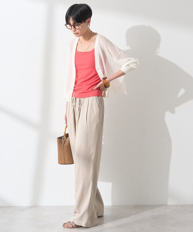 AMERICAN HOLIC 【カップ付き】細リブキャミソール Orange