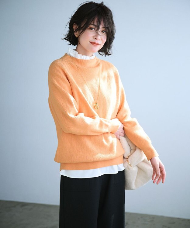 ANY 【手洗い可能/抗菌防臭/UVカット/速乾】フリルモックブラウス オフ