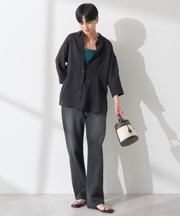 AMERICAN HOLIC 【カップ付き】細リブキャミソール Green