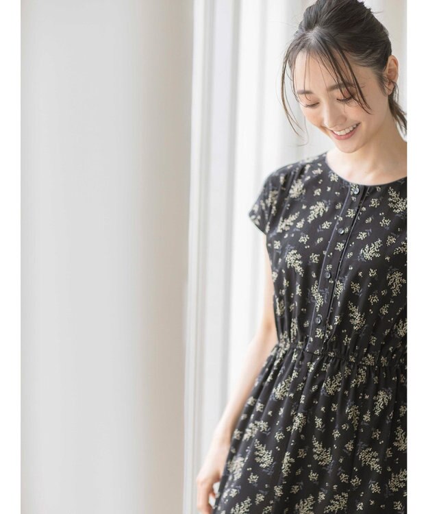 ANY SIS 【WEB・一部店舗限定】サマーミモザ ワンピース ブラック系