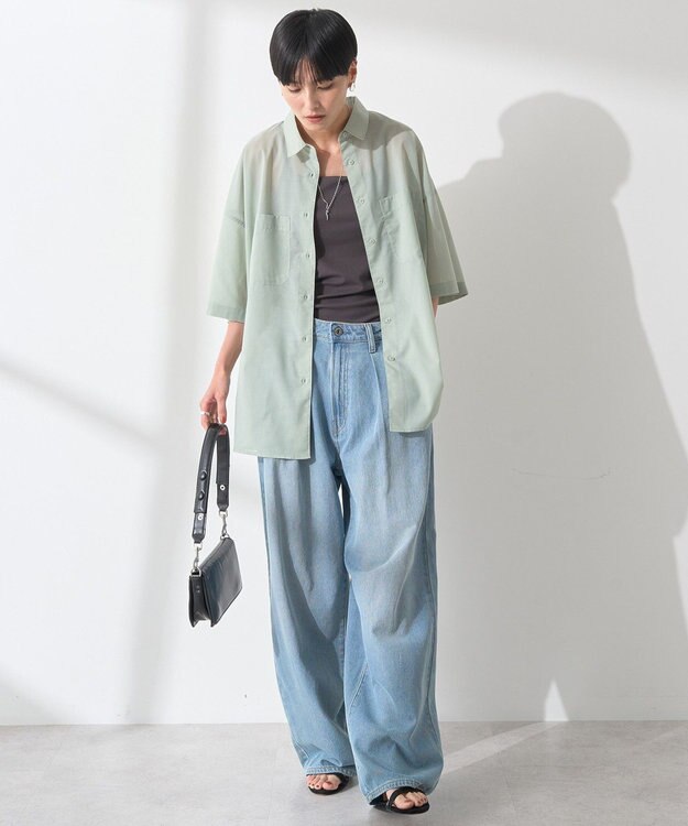 AMERICAN HOLIC 【カップ付き】細リブキャミソール Charcoal Gray