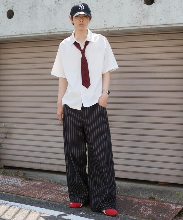 WEGO クロップドSSムジシャツ ホワイト