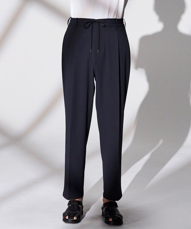 JOSEPH HOMME 【WEB限定】【新素材 / 新型】サマーヴェールストレッチ　ドロスト付ワイドテーパードパンツ/ MARLOW ネイビー系