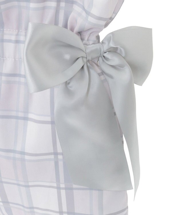 Maison de FLEUR チェックダブルリボントートバッグ Pink