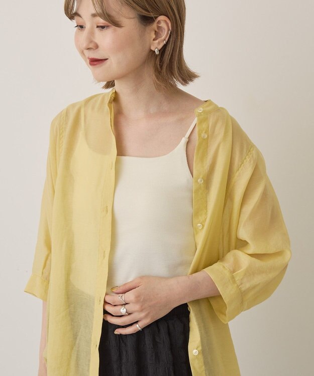 AMERICAN HOLIC 【カップ付き】細リブキャミソール Ivory